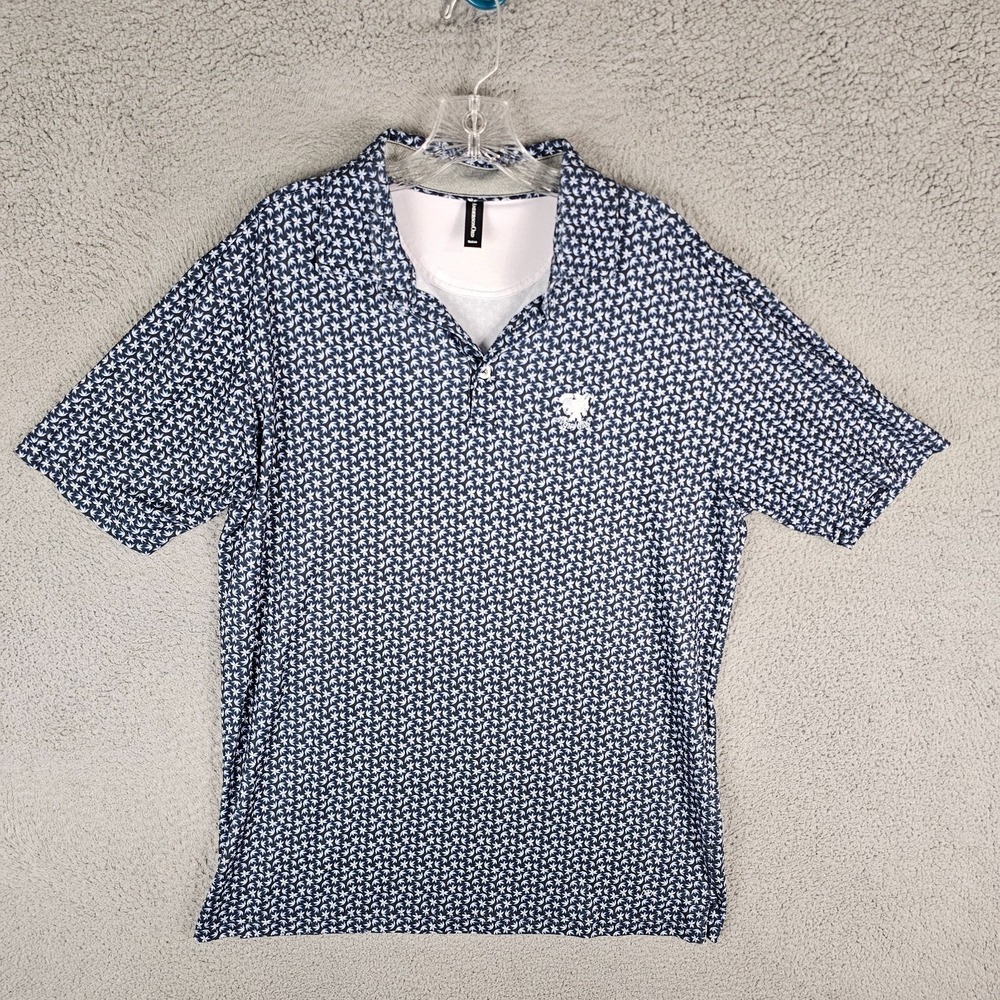 Anderson‎ Ord Performance Polo Shirt Mens Medium SOFT Floral Print Short Sleeve